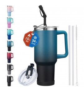 40oz Water Bottle,Insulated Tumbler with Lid and Straw,Keep Cold 34-Hrs & Hot 10-Hrs Travel Coffee Mug,Water Jug Gifts for Women Men